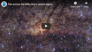 Pan across the Milky Way’s central region